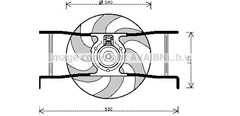 Prasco CN7545 Hub, engine cooling fan wheel CN7545