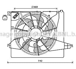 Prasco HY7561 Hub, engine cooling fan wheel HY7561