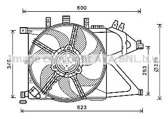 Prasco OL7660 Hub, engine cooling fan wheel OL7660