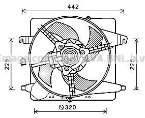 Prasco FD7575 Hub, engine cooling fan wheel FD7575