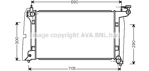 Prasco TO2302 Radiator, engine cooling TO2302