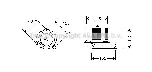 Prasco PE7509 Cabin ventilation motor PE7509