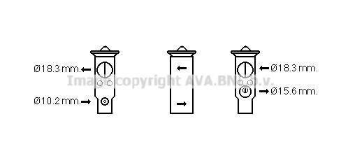 Prasco TO1703 Air conditioner expansion valve TO1703