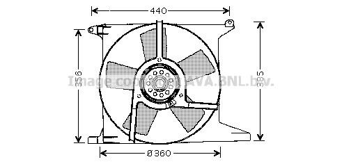 Prasco OL7504 Hub, engine cooling fan wheel OL7504