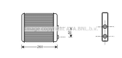Prasco OL6260 Heat exchanger, interior heating OL6260