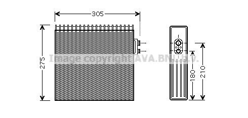 Prasco TOV421 Air conditioner evaporator TOV421