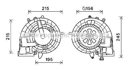 Prasco MS8612 Cabin ventilation motor MS8612