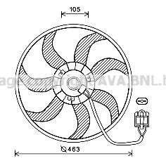 Prasco OL7657 Hub, engine cooling fan wheel OL7657