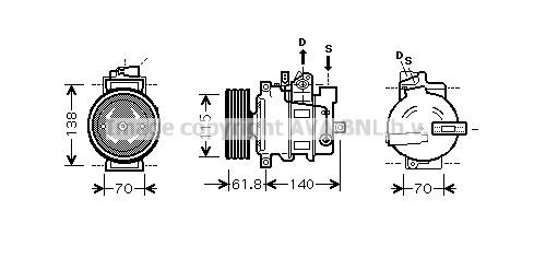 Prasco AIK263 Compressor, air conditioning AIK263