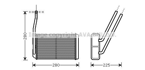 Prasco AU6177 Heat exchanger, interior heating AU6177