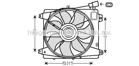 Prasco TO7555 Hub, engine cooling fan wheel TO7555