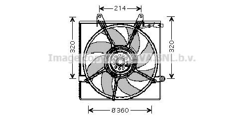 Prasco KA7508 Hub, engine cooling fan wheel KA7508