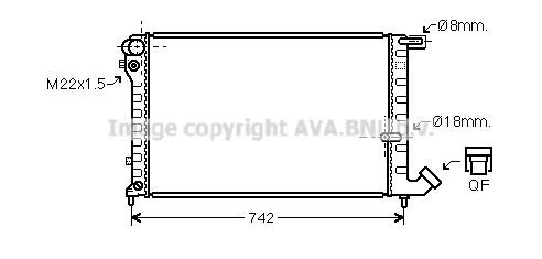 Prasco CNA2134 Radiator, engine cooling CNA2134