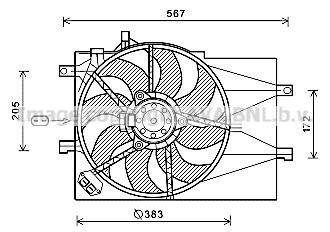 Prasco FT7598 Hub, engine cooling fan wheel FT7598
