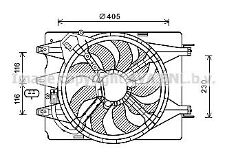 Prasco FT7601 Hub, engine cooling fan wheel FT7601