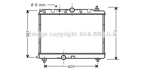 Prasco AU2121 Radiator, engine cooling AU2121