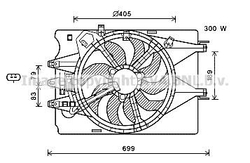 Prasco FT7600 Hub, engine cooling fan wheel FT7600
