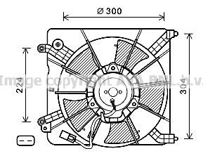 Prasco HD7537 Hub, engine cooling fan wheel HD7537