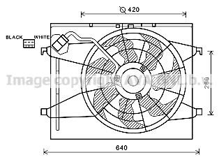 Prasco HY7539 Hub, engine cooling fan wheel HY7539