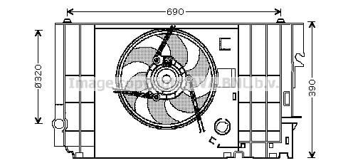 Prasco CN7546 Hub, engine cooling fan wheel CN7546