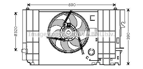 Prasco CN7546 Hub, engine cooling fan wheel CN7546