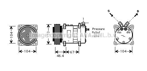 Prasco CNK210 Compressor, air conditioning CNK210