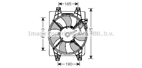 Prasco HY7523 Hub, engine cooling fan wheel HY7523