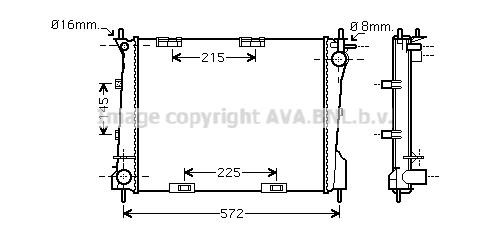 Prasco RT2372 Radiator, engine cooling RT2372