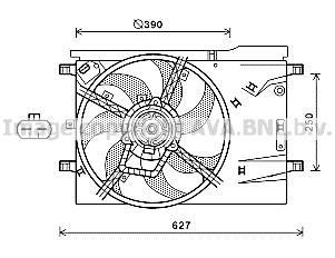 Prasco CN7551 Hub, engine cooling fan wheel CN7551