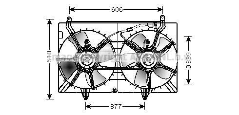 Prasco DN7529 Hub, engine cooling fan wheel DN7529