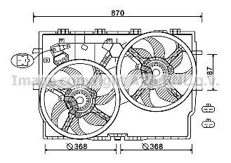 Prasco FT7587 Hub, engine cooling fan wheel FT7587