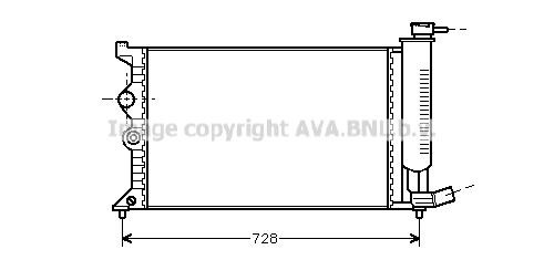 Prasco CN2104 Radiator, engine cooling CN2104