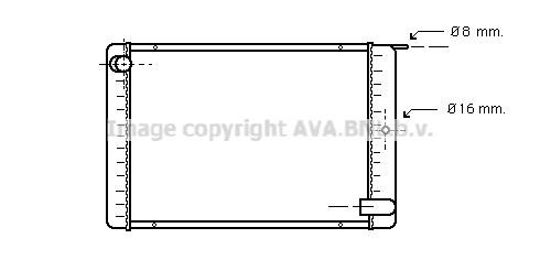 Prasco VO2020 Radiator, engine cooling VO2020