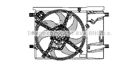 Prasco FT7533 Hub, engine cooling fan wheel FT7533