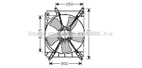 Prasco TO7523 Hub, engine cooling fan wheel TO7523