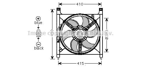 Prasco OL7525 Hub, engine cooling fan wheel OL7525