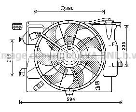 Prasco HY7541 Hub, engine cooling fan wheel HY7541
