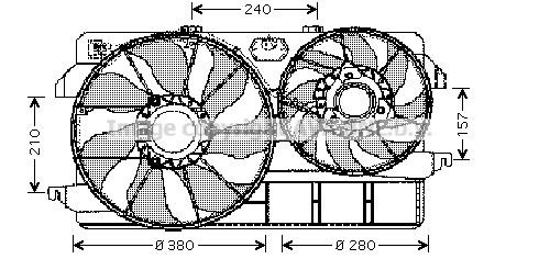 Prasco FD7535 Hub, engine cooling fan wheel FD7535