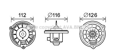 Prasco HY8407 Cabin ventilation motor HY8407