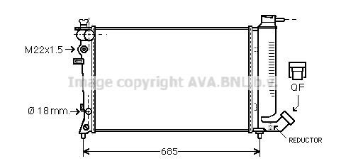 Prasco CNA2136 Radiator, engine cooling CNA2136