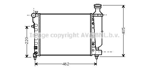 Prasco CNA2206 Radiator, engine cooling CNA2206