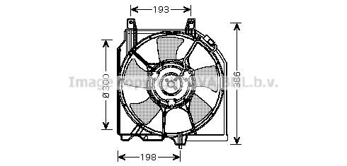 Prasco DN7521 Hub, engine cooling fan wheel DN7521