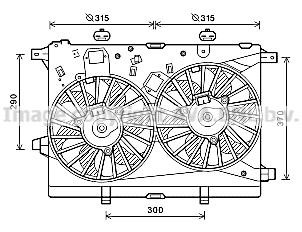 Prasco AL7517 Hub, engine cooling fan wheel AL7517