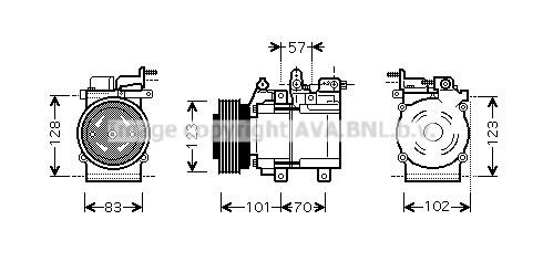 Prasco HYK219 Compressor, air conditioning HYK219