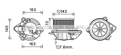 Prasco CN8510 Cabin ventilation motor CN8510