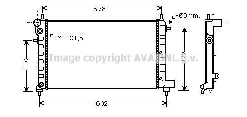 Prasco PE2149 Radiator, engine cooling PE2149