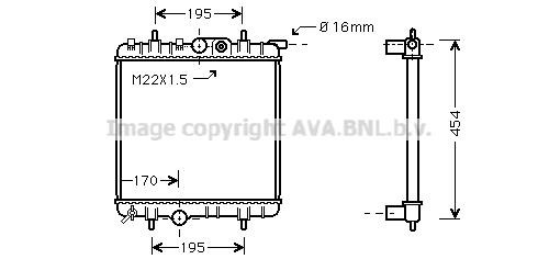 Prasco PE2243 Radiator, engine cooling PE2243