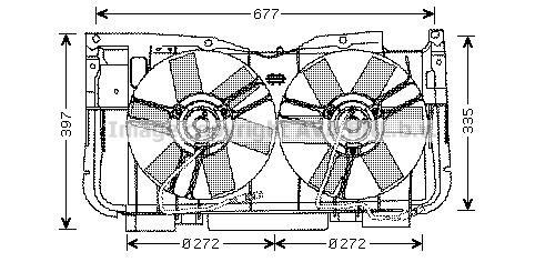 Prasco PE7515 Hub, engine cooling fan wheel PE7515