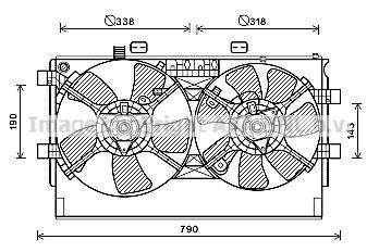 Prasco MT7530 Hub, engine cooling fan wheel MT7530