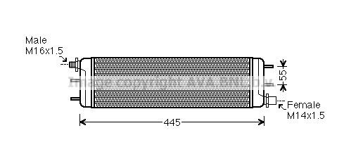 Prasco MS3532 Oil cooler MS3532